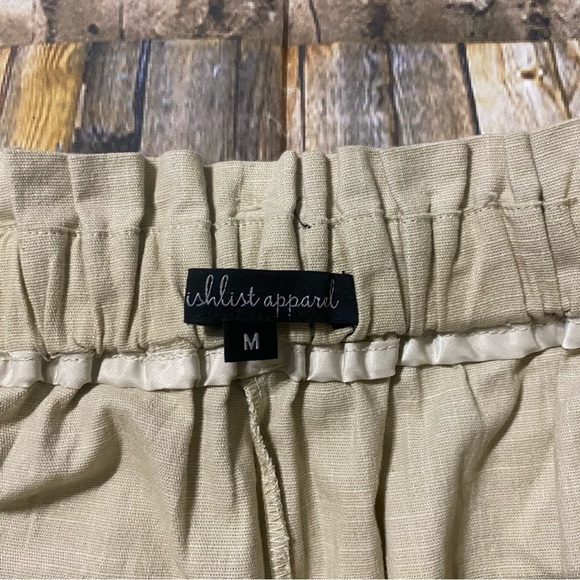 Wishlist Beige Khaki Stretch Belted Waist Skirt Skort - Picture 4 of 5